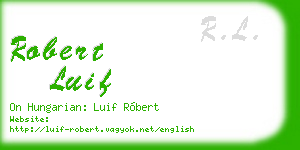 robert luif business card