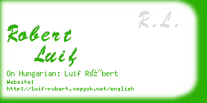 robert luif business card